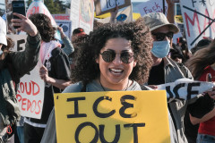 Ice Protest at the Superbowl, Santa Clara, CA, February 8, 2026. (Probonophoto.org/Sammy Braxton-Haney)