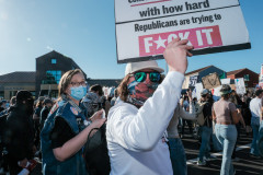 Ice Protest at the Superbowl, Santa Clara, CA, February 8, 2026. (Probonophoto.org/Sammy Braxton-Haney)