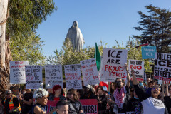 “ICE out of the Super Bowl”
8, Feb. 2026 Community protests the presence of ICE and Border Patrol at Super Bowl LX in Santa Clara, Ca.
(ProBonoPhoto/John Weekes