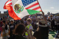 “ICE out of the Super Bowl”
8, Feb. 2026 Community protests the presence of ICE and Border Patrol at Super Bowl LX in Santa Clara, Ca.
(ProBonoPhoto/John Weekes